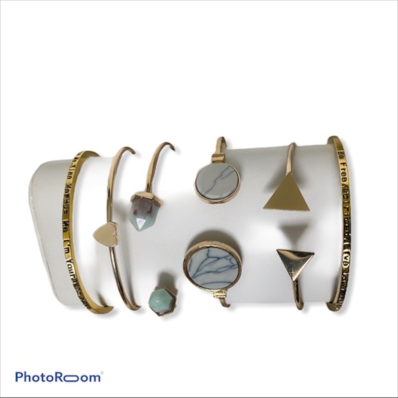 New! Set of 6 Stackable Cuff & Bangle Bracelets - Picture 2 of 8